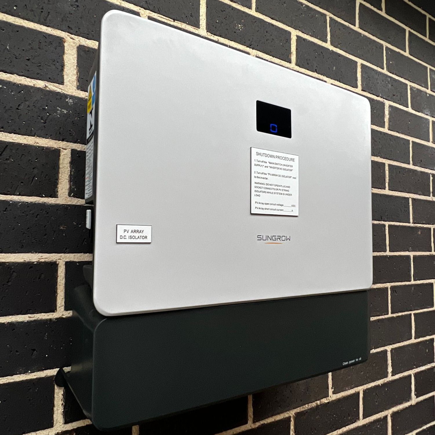 A wall-mounted home battery unit